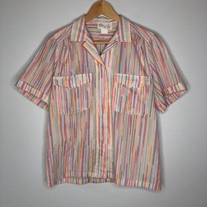 Vintage Multicolor Striped Women's Top